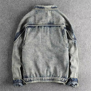 Veste en jean en coton imprimé, nouvelle mode, fabriquée en usine, veste en denim pour homme, veste pour homme de haute qualité, sur mesure - Product Image 2