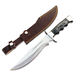 Couteau de chasse et de camping à lame fixe LEGACY BLADES, acier au carbone, pointe tombante, manche en bois, qualité industrielle, survie, vente en gros OEM - Product Image 4