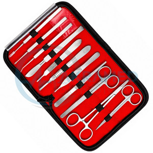Kit de Disección Quirúrgica Veterinaria de 11 Piezas, Instrumentos de Sutura de Acero Inoxidable con Certificación CE, con Estuche de Transporte - Product Image 3