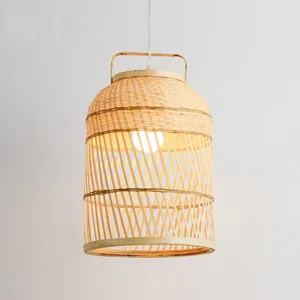 โคมไฟระย้าหวายทำจากไม้ไผ่ขนาดใหญ่หรูหราทำด้วยมือโคมระย้าสไตล์มินิมอลสำหรับบ้านโรงแรมร้านอาหารส่งตรงจากเวียดนาม - Product Image 2