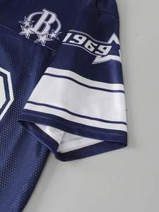 Camiseta de Fútbol Americano de Malla con Logotipo Personalizado, Talla Grande, Transpirable, Ropa Urbana para Hombre, Uniformes de Entrenamiento, Diseño Gráfico 1969, Ropa Deportiva Hip Hop - Product Image 3