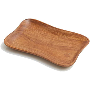 Plat de service rectangulaire en bois avec logo personnalisé, écologique, pour hôtel, restaurant, sushis, snacks et charcuterie - Product Image 2