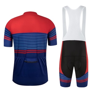 Tenues de cyclisme sur mesure de qualité supérieure, respirantes, 100 % polyester, manches courtes pour hommes, avec logo personnalisé. - Product Image 5