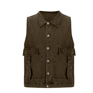 Chaleco Vaquero Premium Personalizado de Alta Calidad con Diseño Único para Hombre, Estilo Casual sin Mangas, Chaleco Vaquero para Hombre - Product Image 1