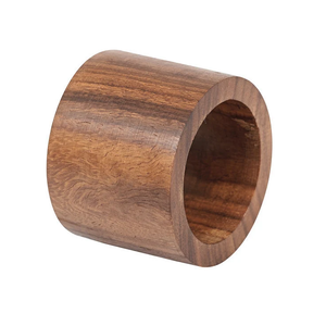 Anneaux de serviette ronds en bois d'acacia de 2,5 cm, couleur unie, classiques, durables, écologiques, en vrac, pour la décoration de table de mariage, d'hôtel et de restaurant - Product Image 5