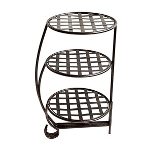 Best Trending Metal Plant Stand Rectangular Slatted <b>Shelf</b> Rack for Indoor Outdoor Garden Flower Display Black Pot Holder - Product Image 1