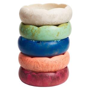 Bol en résine bleu océan fait main, plat de service décoratif, assiette à salade artisanale, vaisselle unique, centre de table - Product Image 5