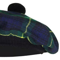 Gorro Clásico para Hombre Gordon TAM O SHANTER, Boina, Balmorals, Tartan, Tammy Hat, Gorro Tradicional para Juegos de la Hielva