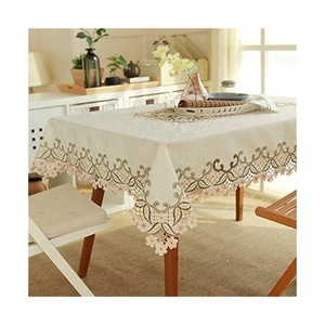 Customized Embroidered Linen <b>Round</b> <b>Tablecloth</b> Dining OEM ODM Low MOQ Wholesale Direct Factory - Product Image 5