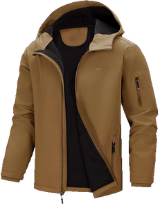 Men's Hooded Softshell <b>Jacket</b> Waterproof Windproof <b>Fleece</b> <b>Lined</b> Lightweight Outdoor Hiking <b>Jacket</b> OEM ODM - Product Image 5