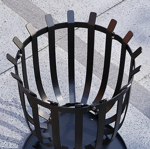 Brasero en métal pour patio et jardin extérieur, foyer rond en acier durable pour feux de camp dans la cour, décoration de jardin - Product Image 4