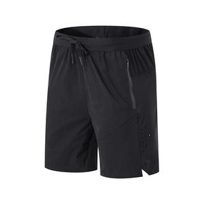 <b>Men's</b> Solid Color Quick Dry Drawstring Bermuda Shorts With Zip Pocket And Mesh Panels Casual Sport Wear Gray Black - Product Image 2