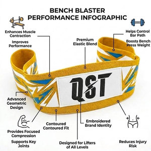 Bande d'exercice élastique moyenne pour entraînement de musculation, support de curl biceps, équipement de fitness robuste pour salle de sport - Product Image 6