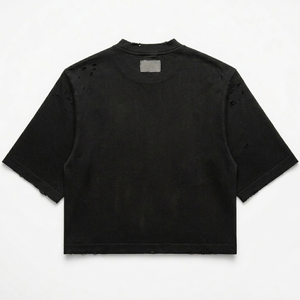 เสื้อยืดพิมพ์ลายกราฟิกดิจิทัล 3 มิติ แบบวินเทจ ล้างสีด้วยกรด ประดับด้วยคริสตัล สำหรับผู้ชายและผู้หญิง ทรงโอเวอร์ไซส์ ครอปท็อป ทรงหลวม มีจำหน่าย - Product Image 2