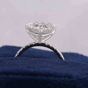 Anillo de Diamante Cultivado en Laboratorio con Certificación IGI, Corte Corazón, 3CT, Oro Blanco de 14K, Color FG, Claridad VS1, Joyería Fina para Mujer, Regalo de Lujo, OEM, ODM - Product Image 3