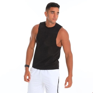 Débardeur Homme Noir Personnalisé à Coupe Spécifique, Séchage Rapide, pour Musculation, Fitness, Sport, Entraînement en Salle de Sport, avec Découpes Profondes - Product Image 4