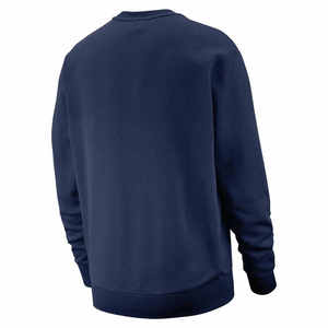 Sweat-shirt à col rond bleu marine pour homme, coupe classique, manches longues, pull décontracté, vêtement d'automne, 100% coton French Terry - Product Image 3