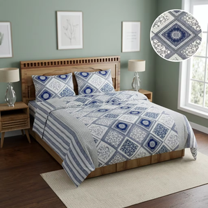 Classic Floral Pattern Comforter <b>Set</b> 3 Pcs Pink <b>Beige</b> Woven Home <b>Bedding</b> Comforter <b>Sets</b> - Product Image 5