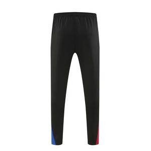 Survêtement de football pour homme noir à blocs de couleur, manches longues, anti-humidité, coupe athlétique, col montant, fermeture éclair, élastique - Product Image 4