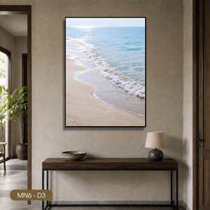 Peinture murale en soie de luxe très vendue, décoration intérieure, tissu en soie fait main, design côtier, Vietnam OEM ODM Modèle MN6 - D3 - Product Image 2