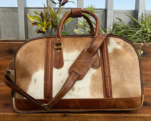 Bolsa de viaje con ruedas personalizable de cuero genuino de vaca, Maleta, equipaje con ruedas, bolsa de lona, bolsa de equipaje de viaje rodante con ruedas - Product Image 2