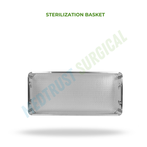 Full Size Sterilization <b>Basket</b> Stainless Steel Surgical Instrument Tray Medical Autoclave Cleaning <b>Storage</b> <b>Basket</b> - Product Image 5
