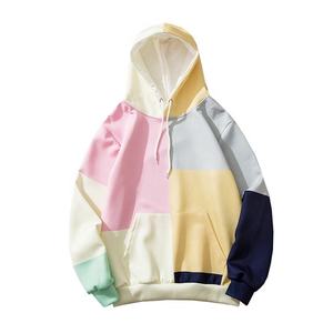 เสื้อฮู้ดผ้าฟลีซสำหรับผู้ชาย,เสื้อกันหนาวหลากสีแขนยาวลำลองสไตล์ฮิปฮอป - Product Image 1