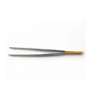 Pince à pansements TC 5,5'' (14 cm) droite en acier inoxydable allemand, manuelle, pour usage médical et chirurgical - Product Image 1