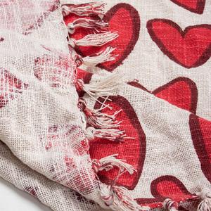 New Latest Collection Of Super Soft Festival Valentine Day Heart Block Printed Cotton <b>Throw</b> Blanket - Product Image 3