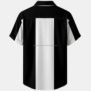 Chemise à col cubain pour homme, patchwork coloré, manches courtes, respirante, sur mesure, OEM, vente en gros - Product Image 2