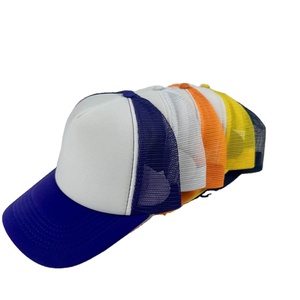 Custom Embroidery LogoSublimation Two Tone Trucker <b>Hat</b> Wholesale Summer Unisex Classic 5 Panel Blank Mesh Foam Cap - Product Image 1
