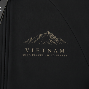 Chaqueta Deportiva ALPINE con Cierre Completo, Color Negro, Estampado de Montaña de Vietnam, Personalizable OEM ODM para Hombre y Mujer - Product Image 6