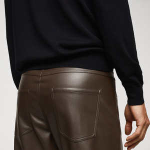 Pantalon en cuir pour homme, fabriqué en usine, léger, best-seller, prix avantageux, vêtements décontractés, qualité supérieure - Product Image 5