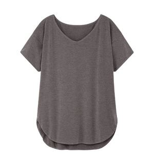 Camiseta Oversize de Corte Cuadrado para Mujer de TAYUMA INDUSTRIES, Algodón y Poliéster, Cuello Redondo, Hombros Caídos, Logotipo Personalizado, Diseño a Cuadros Ecológico - Product Image 2
