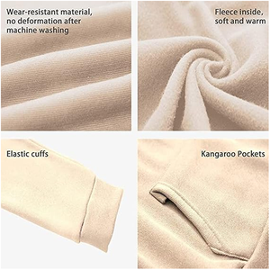 OEM Custom Logo Women Tracksuit Fleece Pullover Hoodie Kangaroo Pocket High Waist Sweatpants Two Piece Sweatsuit Set - Product Image 6