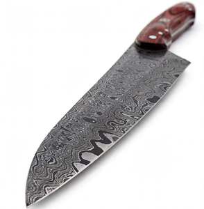 Cuchillo de Cocina Artesanal de Acero de Damasco con Mango de Madera de Palisandro, Herramienta Culinaria para Rebanar - Product Image 2