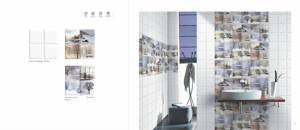 Carreaux muraux décoratifs en céramique imprimés numériquement, effet aléatoire, blancs 300x300, pour salle de bain, hôtel, sanitaires, bureau - Product Image 1