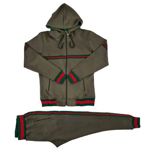 Ensemble de survêtement de sport de qualité supérieure à manches longues avec fermeture éclair et pantalon de jogging en molleton, ensemble 2 pièces, design personnalisé - Product Image 4