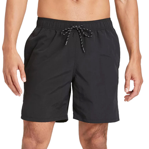 Wholesale High Quality Polyester Swim Shorts Quick Dry Swim <b>Trunks</b> <b>Black</b> Board Shorts for Men's Customized Shorts Back Pockets - Product Image 1
