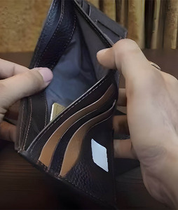 Executive Bi Fold Genuine Leather <b>Wallet</b> for Men with Multi Card Slots Transparent ID Window Cash Compartment and Slim Design - Product Image 3