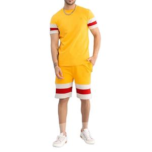 Ensemble short et t-shirt décontracté d'été pour homme, personnalisé OEM, en coton, design 2-en-1, vente en gros - Product Image 1