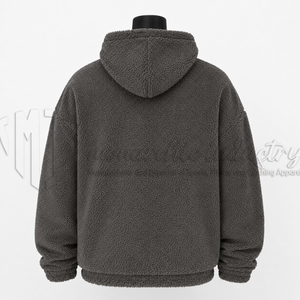 Sudadera con Capucha de Forro Polar Personalizada, Sudadera con Capucha Sherpa Extra Grande, Sudadera Cálida para Invierno, Ropa Urbana, Bordado Personalizado - Product Image 2