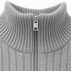Suéter de Lana Tejida para Hombre, de Alta Calidad, Estilo Casual, con Cierre de 1/4, Manga Larga, Cachemir - Product Image 2