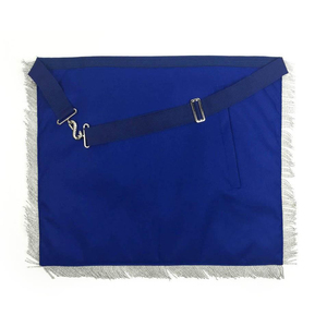Delantal Masónico Personalizado para Maestro Masón, Regalia de Logia Azul con Hilos Plateados, Proveedor de Fábrica OEM ODM - Product Image 2