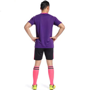 Camiseta de Fútbol Personalizada para Hombre, Color Morado y Rosa, Estampado Geométrico Sublimado, Absorbente de Humedad, Manga Corta, Corte Regular, para Adultos, Todas las Temporadas - Product Image 5