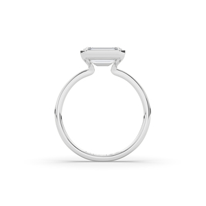 Anillo de Diamante de Laboratorio con Esmeralda Brillante Única de 2.40Ct, Oro de 14KT, Estilo Ligero, Joyería de Compromiso de Oro de 10KT para Aniversario - Product Image 3