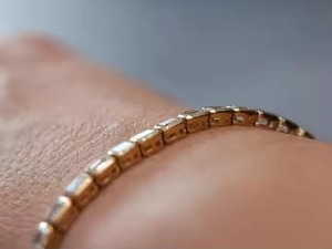 Moissanite Diamond Bracelet for Women and <b>Men</b>, Mix Cut Diamond Bracelet For Wedding, Solid Gold moissanite Bracelet - Product Image 4
