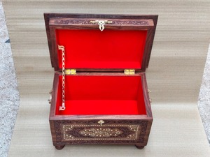 Heritage Inspired Designer Wooden Organizer <b>Storage</b> <b>Box</b> Perfect <b>For</b> Home <b>Decor</b> Or Clothes Documents And Keepsakes Use From India - Product Image 2