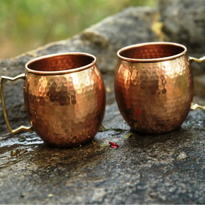 Mug en acier ayurvédique, design rustique écologique, pour le bureau, les mariages, les fêtes, les boissons - Product Image 3