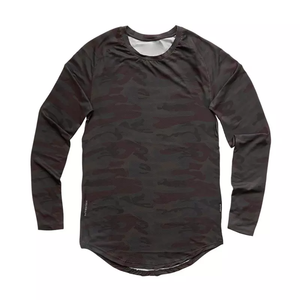 เสื้อยืดผู้ชายสไตล์ลำลอง ผ้าถักระบายอากาศได้ดี ตัดเย็บตามสั่ง แขนสั้น ลายทาง โลโก้ด้านหน้า - Product Image 5